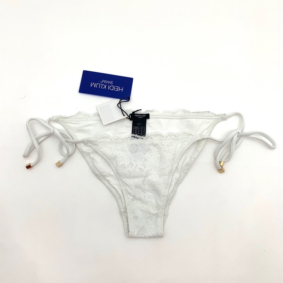 Heidi Klum White Swim Bikini Bottom 6 NEW - Picture 3 of 4